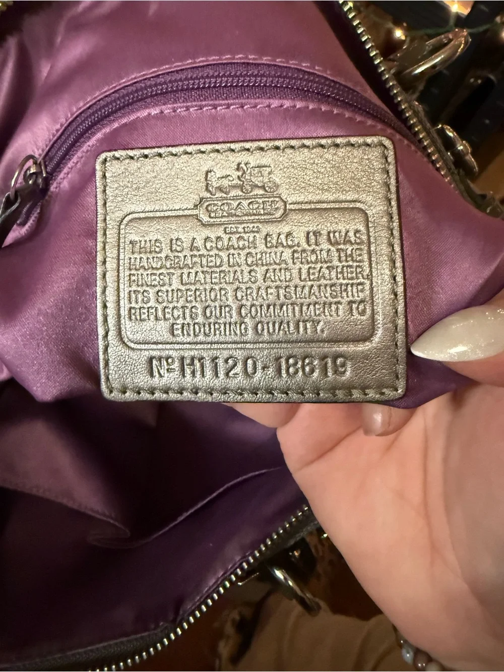 Coach Madison Gray Op Art Handbag